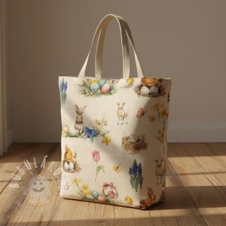 Dekorační látka Easter Garden Joy digital print