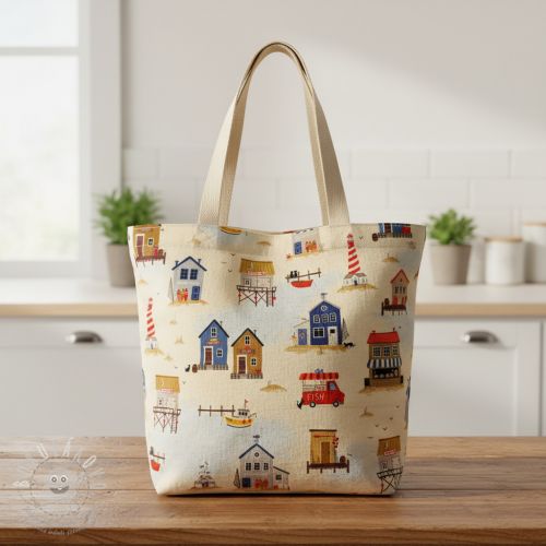 Dekorační látka Village Harbour Life digital print | bubulakovo.cz