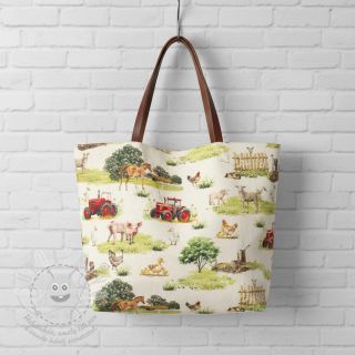 Dekorační látka Cosy Farm Animals digital print