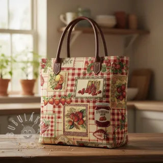 Dekorační látka GOBELIN premium Strawberry Jam Check