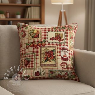 Dekorační látka GOBELIN premium Strawberry Jam Check