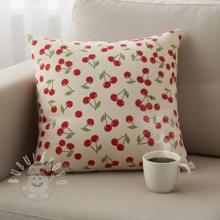 Dekorační látka Linenlook premium Cherry Happy Joy