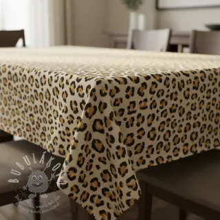 Dekorační látka Linenlook premium Leopard Animal Print