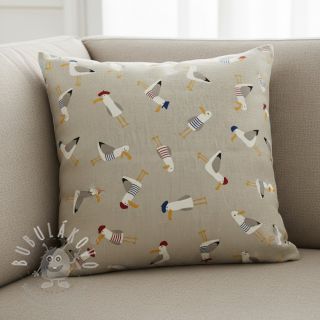 Dekorační látka Linenlook premium Seagull dress up