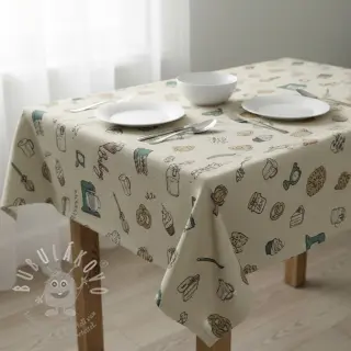 Dekorační látka Linenlook premium Bake Off Doodle