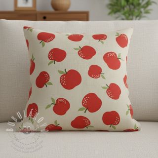 Dekorační látka Linenlook premium Apple Happy Joy