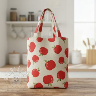 Dekorační látka Linenlook premium Apple Happy Joy