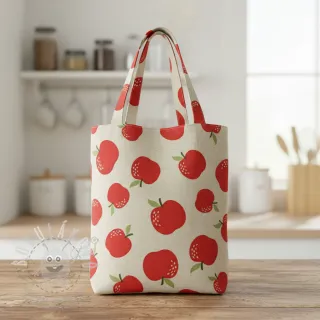 Dekorační látka Linenlook premium Apple Happy Joy