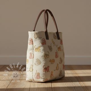 Dekorační látka Linenlook premium Cute Wild Cat