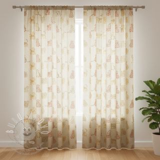 Dekorační látka Linenlook premium Cute Wild Cat