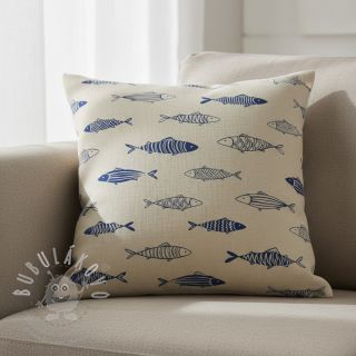 Dekorační látka Linenlook premium Fish Swimming School