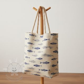 Dekorační látka Linenlook premium Fish Swimming School