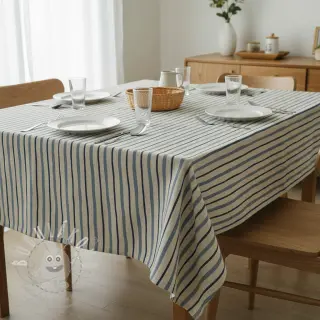 Dekorační látka Linenlook premium Wavy Art Stripe