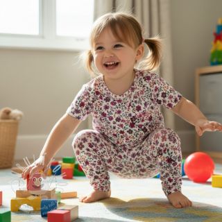 Úplet Flowers fuchsia digital print ORGANIC