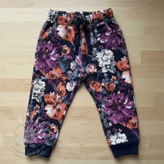 Teplákovina Flower Luna navy digital print