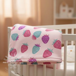 Teplákovina počesaná JOGGING Strawberries pink