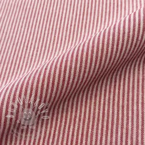 Dekorační látka DOBBY Colored stripe cherry