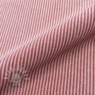 Dekorační látka DOBBY Colored stripe cherry