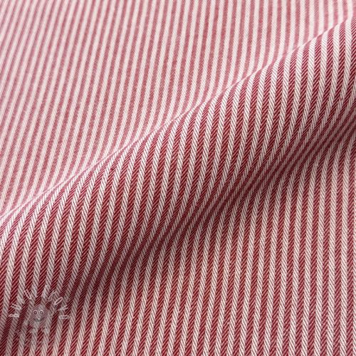 Dekorační látka DOBBY Colored stripe cherry