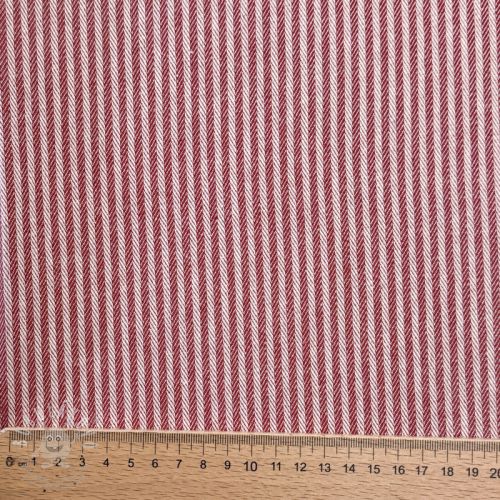 Dekorační látka DOBBY Colored stripe cherry