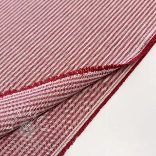 Dekorační látka DOBBY Colored stripe cherry