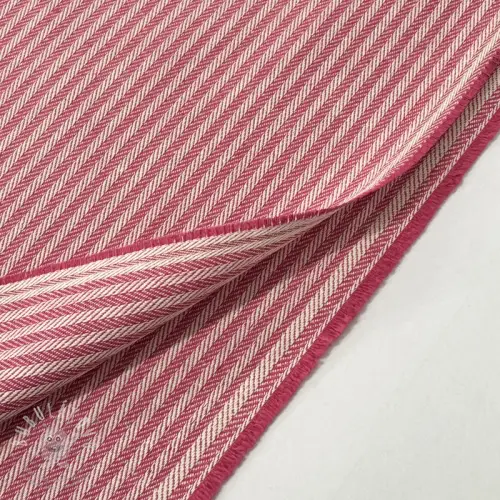 Dekorační látka DOBBY Colored stripe fuchsia