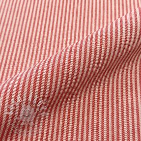 Dekorační látka DOBBY Colored stripe poppy red