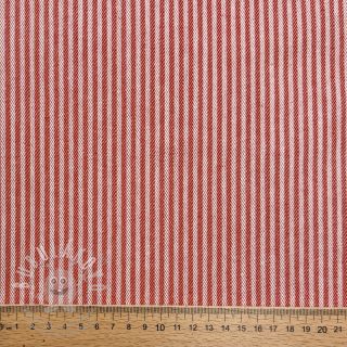 Dekorační látka DOBBY Colored stripe poppy red