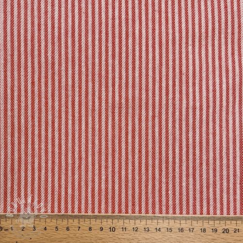 Dekorační látka DOBBY Colored stripe poppy red