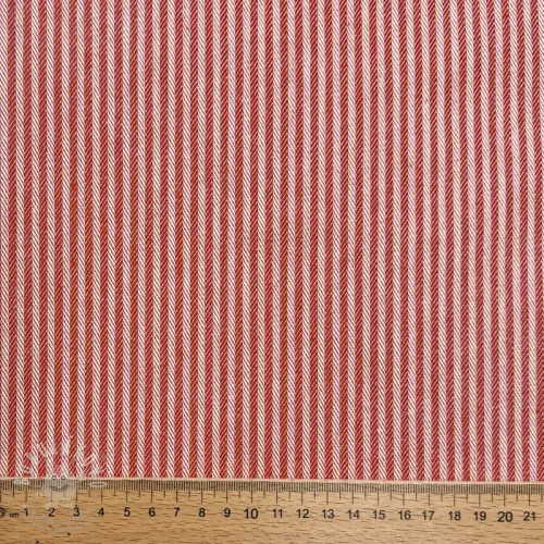 Dekorační látka DOBBY Colored stripe poppy red