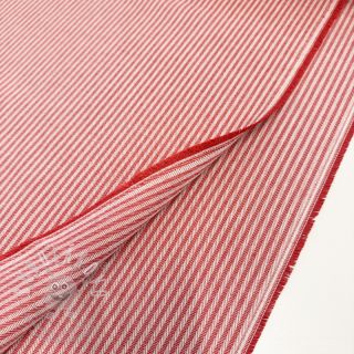 Dekorační látka DOBBY Colored stripe poppy red