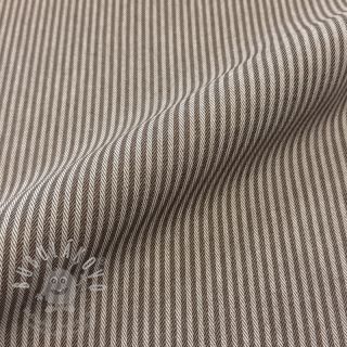 Dekorační látka DOBBY Colored stripe coffee