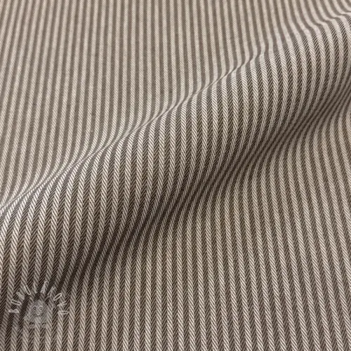 Dekorační látka DOBBY Colored stripe coffee
