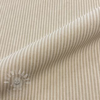 Dekorační látka DOBBY Colored stripe sand