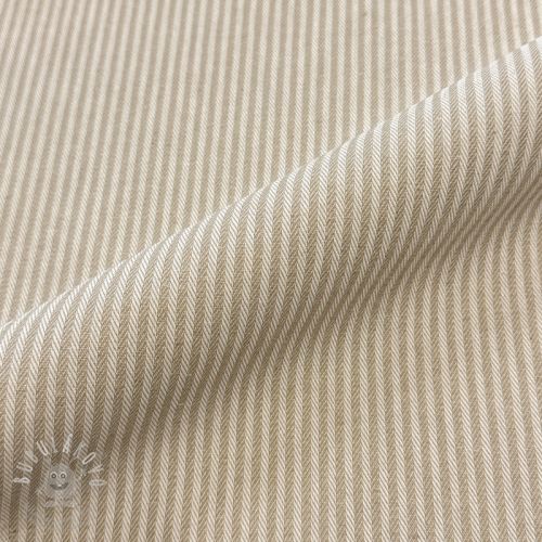 Dekorační látka DOBBY Colored stripe sand