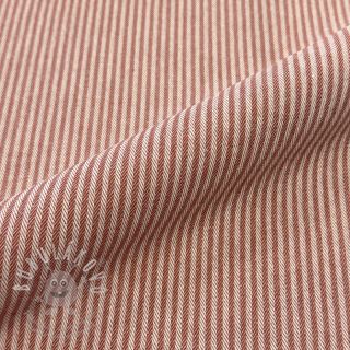 Dekorační látka DOBBY Colored stripe dark orange