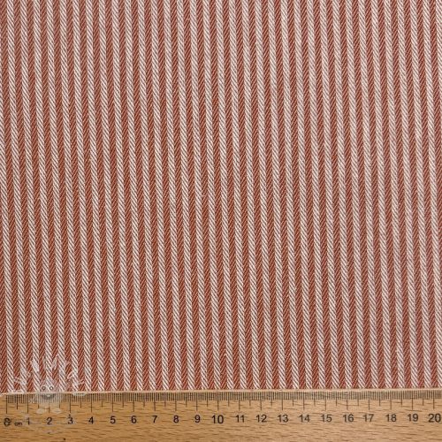 Dekorační látka DOBBY Colored stripe dark orange