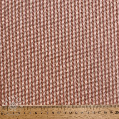 Dekorační látka DOBBY Colored stripe dark orange