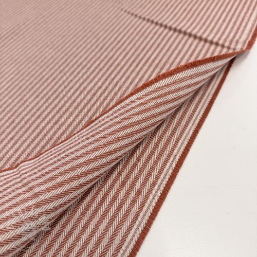 Dekorační látka DOBBY Colored stripe dark orange