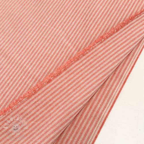Dekorační látka DOBBY Colored stripe coral