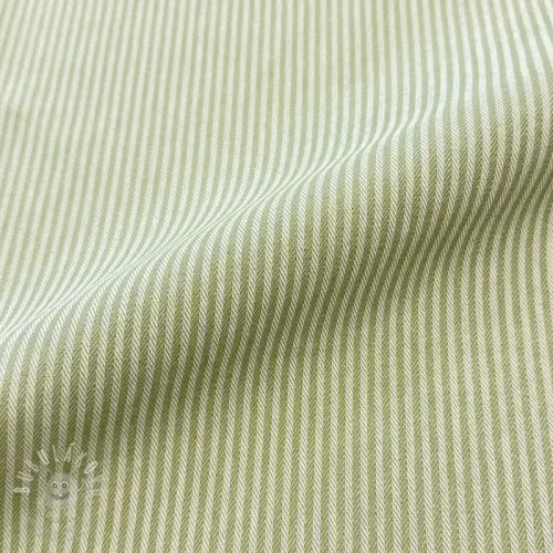Dekorační látka DOBBY Colored stripe light green