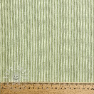 Dekorační látka DOBBY Colored stripe light green