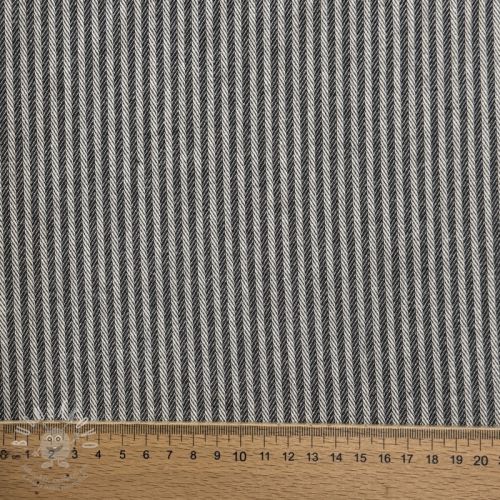 Dekorační látka DOBBY Colored stripe graphite