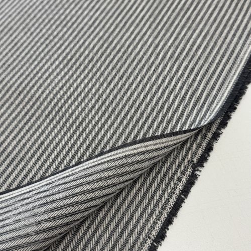 Dekorační látka DOBBY Colored stripe graphite