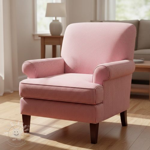 Dekorační látka DOBBY Colored stripe fuchsia