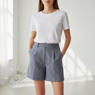 Bavlněná látka YARN DYED Check Anabel teal