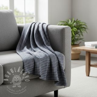 Bavlněná látka YARN DYED Check Anabel teal