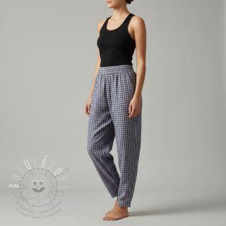 Bavlněná látka YARN DYED Check Anabel teal