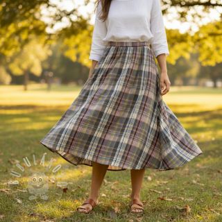 Bavlněná látka YARN DYED Check Nina multi