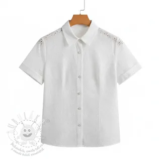 Bavlněná látka EMBROIDERY 2 side Camelia